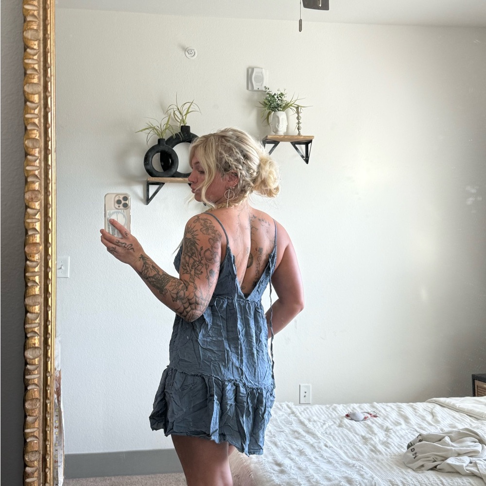Women's Blue Sleeveless Dress